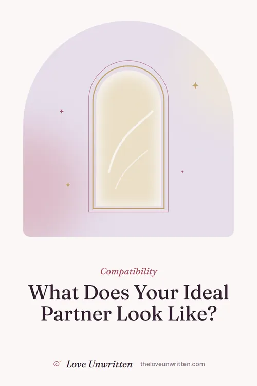 Pinterest graphic reading What Does Your Ideal Partner Look Like